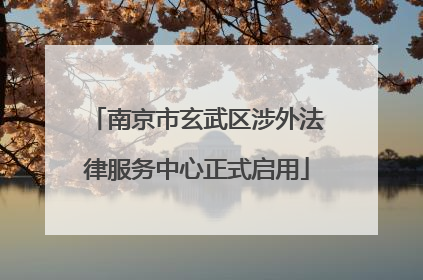 南京市玄武区涉外法律服务中心正式启用