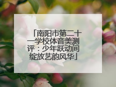 南阳市第二十一学校体音美测评：少年跃动间绽放艺韵风华