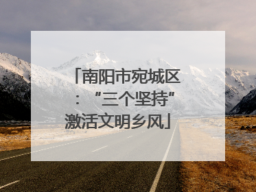 南阳市宛城区：“三个坚持”激活文明乡风