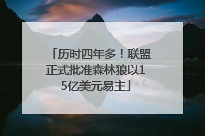 历时四年多！联盟正式批准森林狼以15亿美元易主
