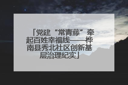 党建“常青藤”牵起百姓幸福线——桦南县秀北社区创新基层治理纪实