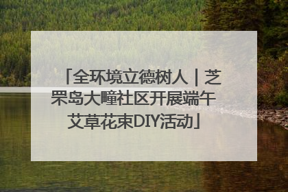 全环境立德树人｜芝罘岛大疃社区开展端午艾草花束DIY活动