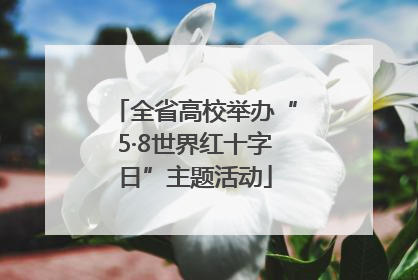 全省高校举办“5·8世界红十字日”主题活动