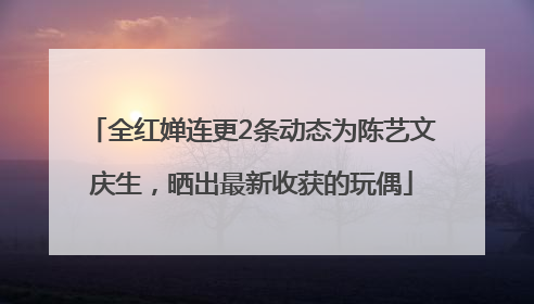 全红婵连更2条动态为陈艺文庆生，晒出最新收获的玩偶