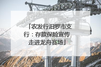 农发行汨罗市支行：存款保险宣传走进龙舟赛场