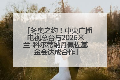 冬奥之约！中央广播电视总台与2026米兰-科尔蒂纳丹佩佐基金会达成合作