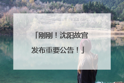 刚刚！沈阳故宫发布重要公告！