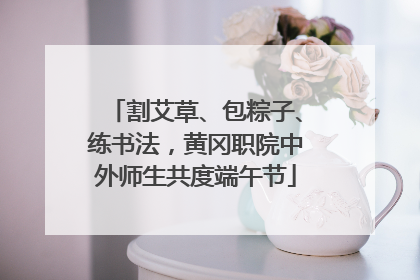 割艾草、包粽子、练书法，黄冈职院中外师生共度端午节