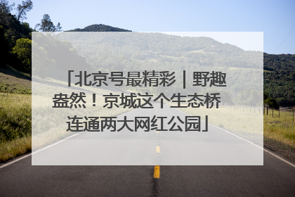 北京号最精彩｜野趣盎然！京城这个生态桥连通两大网红公园