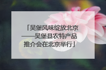 吴堡风味绽放北京——吴堡县农特产品推介会在北京举行