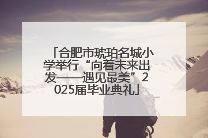 合肥市琥珀名城小学举行“向着未来出发——遇见最美”2025届毕业典礼