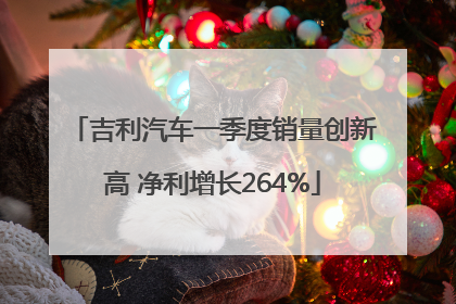 吉利汽车一季度销量创新高 净利增长264%
