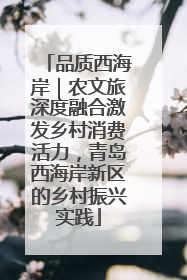 品质西海岸｜农文旅深度融合激发乡村消费活力，青岛西海岸新区的乡村振兴实践