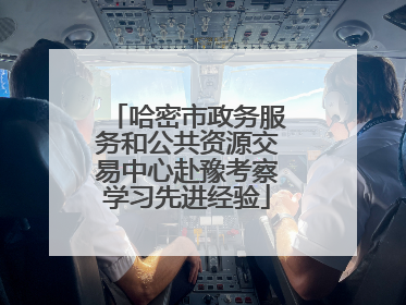哈密市政务服务和公共资源交易中心赴豫考察学习先进经验