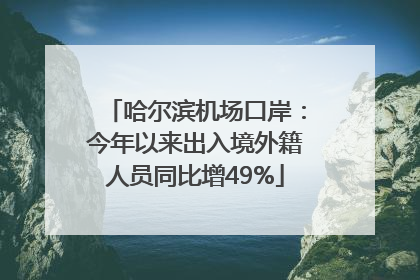 哈尔滨机场口岸：今年以来出入境外籍人员同比增49%