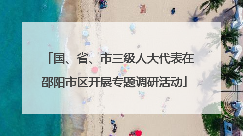 国、省、市三级人大代表在邵阳市区开展专题调研活动