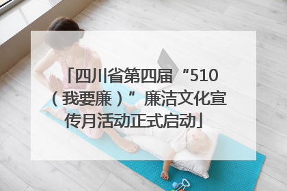 四川省第四届“510（我要廉）”廉洁文化宣传月活动正式启动