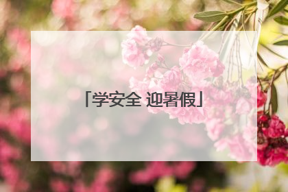 学安全 迎暑假