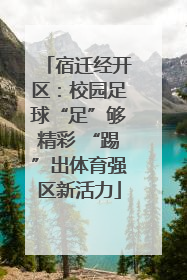 宿迁经开区：校园足球“足”够精彩 “踢”出体育强区新活力