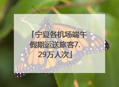 宁夏各机场端午假期运送旅客7.29万人次