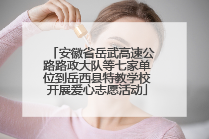 安徽省岳武高速公路路政大队等七家单位到岳西县特教学校开展爱心志愿活动