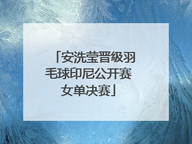 安洗莹晋级羽毛球印尼公开赛女单决赛
