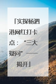 实探杨泗港网红打卡点：“三大疑问”一一揭开