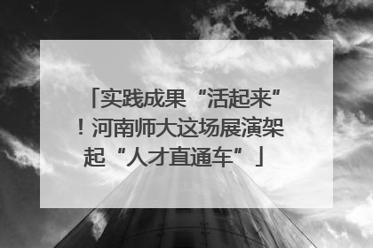 实践成果“活起来”！河南师大这场展演架起“人才直通车”