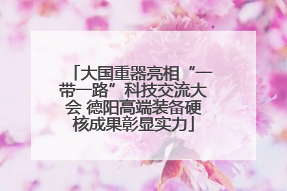 大国重器亮相“一带一路”科技交流大会 德阳高端装备硬核成果彰显实力