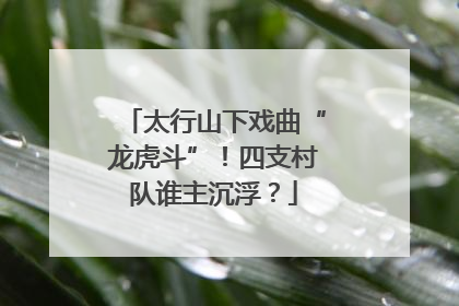 太行山下戏曲“龙虎斗”！四支村队谁主沉浮？