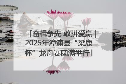 奋楫争先 敢拼爱赢｜2025年漳浦县“梁鹿杯”龙舟赛圆满举行