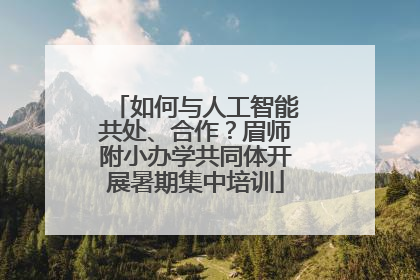 如何与人工智能共处、合作？眉师附小办学共同体开展暑期集中培训