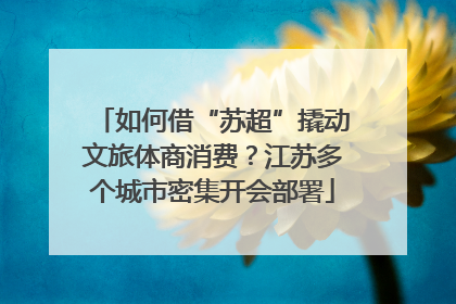 如何借“苏超”撬动文旅体商消费？江苏多个城市密集开会部署