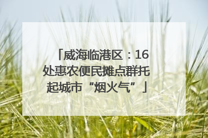 威海临港区：16处惠农便民摊点群托起城市“烟火气”