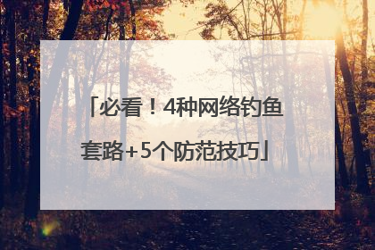 必看！4种网络钓鱼套路+5个防范技巧