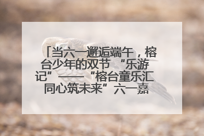 当六一邂逅端午，榕台少年的双节 “乐游记”——“榕台童乐汇 同心筑未来”六一嘉年华活动顺利举行
