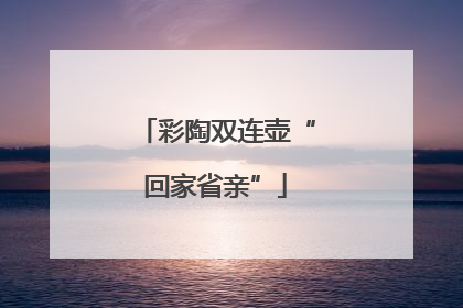 彩陶双连壶“回家省亲”