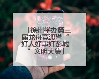 徐州举办第三届龙舟竞渡暨“好人好事好彭城”文明大集