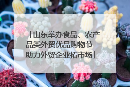 山东举办食品、农产品类外贸优品购物节 助力外贸企业拓市场