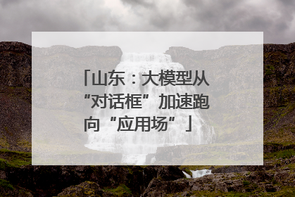山东：大模型从“对话框”加速跑向“应用场”