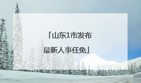 山东1市发布最新人事任免