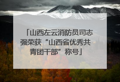 山西左云消防员司志强荣获“山西省优秀共青团干部”称号