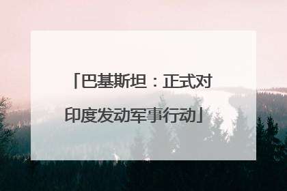 巴基斯坦：正式对印度发动军事行动