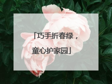 巧手折春绿，童心护家园
