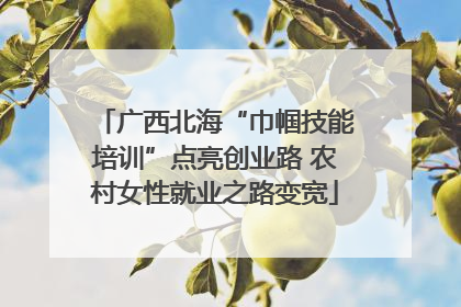 广西北海“巾帼技能培训”点亮创业路 农村女性就业之路变宽