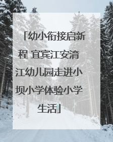 幼小衔接启新程 宜宾江安淯江幼儿园走进小坝小学体验小学生活