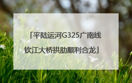 平陆运河G325广南线钦江大桥拱肋顺利合龙