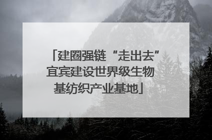 建圈强链“走出去” 宜宾建设世界级生物基纺织产业基地