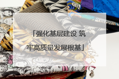 强化基层建设 筑牢高质量发展根基