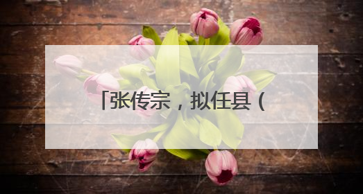 张传宗，拟任县（市、区）党委正职